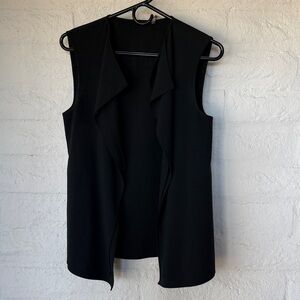 BCBG MaxAzria Small Sleeveless Black Open Front Vest
